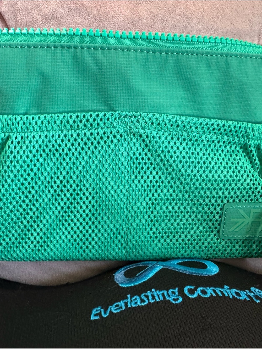 Freshly Picked Teal Mesh Wristlet Clutch